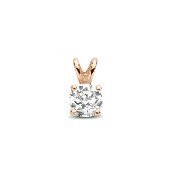 14 Karaat Roségouden Hanger met Zirkonia - Formaat 5x9mm