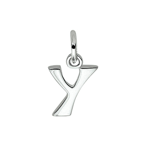 925 Zilveren letter hanger - Letter Y - 9 x 12 mm