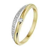 Ring Diamant 0.11ct H Si Goud (Bicolor Goud Geel/Wit)