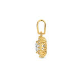14 Karaat Geelgouden Hanger met Zirkonia - Formaat 8x14mm