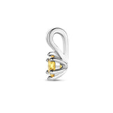 Hanger met Synthetische Geboortesteen November | Gerhodineerd Zilver - Formaat 5 x 10mm