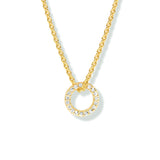 Collier van 14 Karaat Geelgoud, Ankerschakel 1.2mm, Diamant 0.06ct - Lengte 42cm