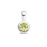 Hanger met Synthetische Geboortesteen Augustus | Gerhodineerd Zilver - Formaat 5 x 10mm