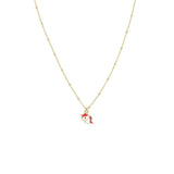 Kindercollier 1.4mm van 14 Karaat Geelgoud met Eenhoornhanger - Lengte 36+2cm