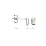 Oorknoppen van Gerhodineerd Zilver met Zirkonia - Formaat 3.5x5mm