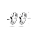 Klapoorringen van Gerhodineerd Zilver met Bolle Buis - Formaat 2.5x11.5mm
