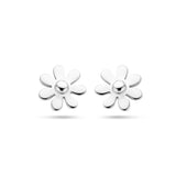 Oorknoppen van Gerhodineerd Zilver Bloemvorm - Diameter 7 mm