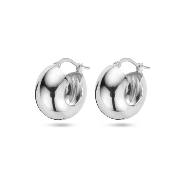 Oorringen van Gerhodineerd Zilver 10.5 mm - Hoogte 18 mm
