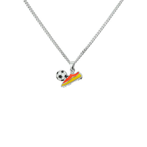 Collier Voetbalschoen 1,4mm 36 + 4cm Zilver Gerhodineerd
