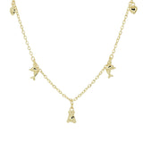 Geelgouden collier lengte 36cm+2 - Vijf Bedels, Hart, Beer, Dolfijn - Anker 1.5 mm - 14Krt. Goud