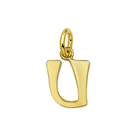 14 Karaat Geelgouden hanger - Letter U - 8.5 x 12.5 mm