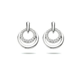 Oorknoppen van Gerhodineerd Zilver met Zirkonia - Formaat 11x15mm