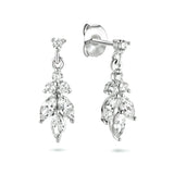 Oorhangers van Gerhodineerd Zilver met Zirkonia - Formaat 6.3x18mm