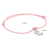 Armband Eenhoorn Zilver Gerhodineerd Met Rubber/Nylon/Leer