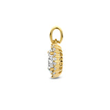 14 Karaat Geelgouden Hanger met Zirkonia - Formaat 7x13mm