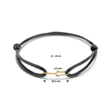 Damesarmband met 14 Karaat Geelgouden, Element Schakel - Lengte 13+13cm