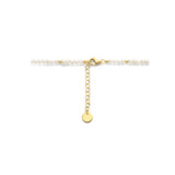 Parelketting Zoetwater Parels 3.3 mm met 14 Karaat Geelgouden Bolletjes 3,3 mm -Lengte 41cm+4