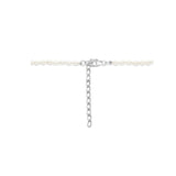 Zoetwater Parelcollier 3.2mm met Gerhodineerd Zilver - Lengte 40+5cm