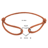 Damesarmband met Gerhodineerd Zilveren Hart - Lengte 13+13cm