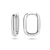 Paperclip klapoorringen van Gerhodineerd Zilver - Formaat 3.7 x 21.5 mm