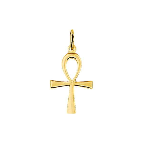 Ankh Kruis hanger van 14 Karaat Geelgoud, formaat 13 x 23 mm