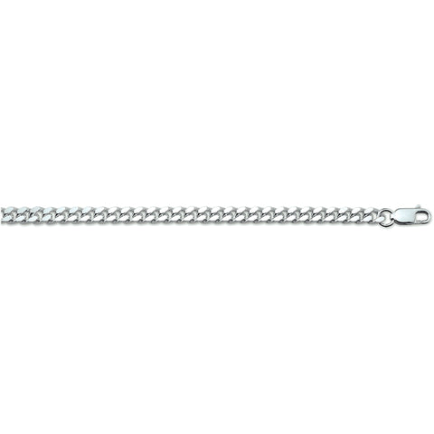 Herenarmband 4.8mm van 925 Zilver, Gourmet 6 zijdes geslepen - Lengte 20cm