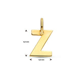 Letter Z - Hanger van 14 Karaat Geelgoud - 5 x 6 mm