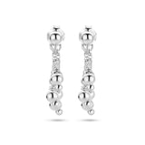 Oorhangers van Gerhodineerd Zilver met Bolletjes - Hoogte 23mm