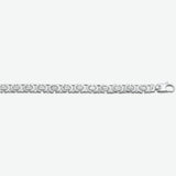 Heren collier van 925 Zilver, Konings schakel, Plat 6.5m - Lengte 60cm