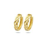 14 Karaat Geelgouden Klapoorringen Schakelmotief - Diameter 14.5mm en Breedte 4mm