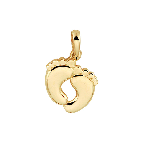 Hanger Voetjes 10.5 x 16 mm van 14 Karaat Geelgoud