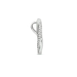 Ronde Hanger met Zirkonia - Gerhodineerd Zilver - Diameter 20mm