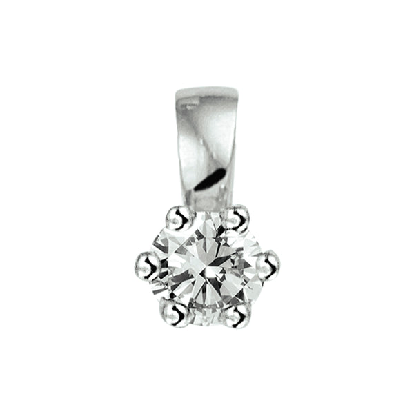 Hanger Diamant 0.10ct H Si Goud (Witgoud)