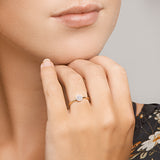 Ring Diamant 0.07ct H Si Goud (Bicolor Goud Geel/Wit)
