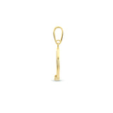 Ronde Hanger met Zirkonia - 14 Karaat Geelgoud - Diameter 10mm