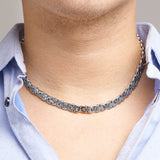 Herencollier van Edelstaal, Konings schakel 8.5mm - Lengte 50cm