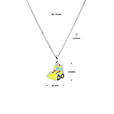 Collier Schepwagen 36 + 4 Cm Zilver Gerhodineerd