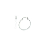 Oorringen 0.6 mm van Gerhodineerd Zilver met Scharnier - Diameter 22.5mm