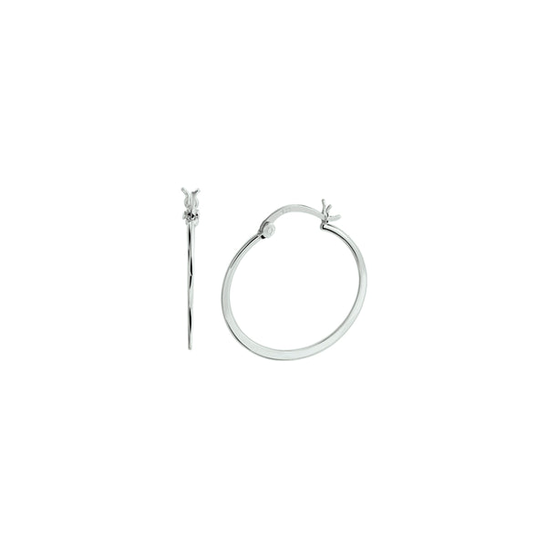 Oorringen 0.6 mm van Gerhodineerd Zilver met Scharnier - Diameter 22.5mm