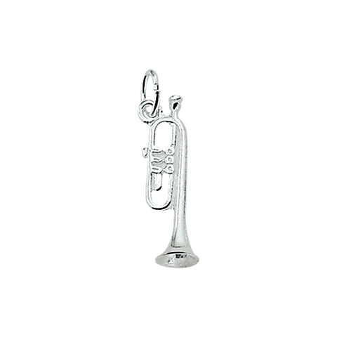 Hanger Trompet 6 x 21 mm van 925 Zilver