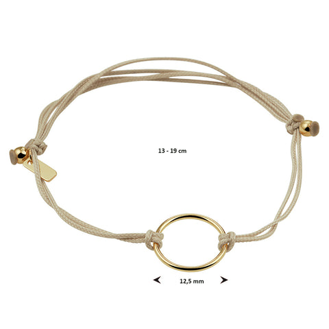 Damesarmband met 14 Karaat Gouden Elementen - Lengte 13+6cm