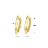 14 Karaat Geelgouden Klapoorringen - Hoogte 13mm