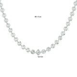 Collier 4,2 Mm 40 + 3 Cm Zilver Gerhodineerd