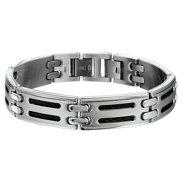 Herenarmband 13mm van Edelstaal met Kabels - Lengte 21cm