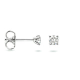Oorknoppen met Diamant 0,2ct van 14 Karaat Witgoud - Formaat 3x3mm