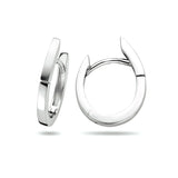 Klapoorringen van Gerhodineerd Zilver Glanzend en Mat - Formaat 2x17.5mm