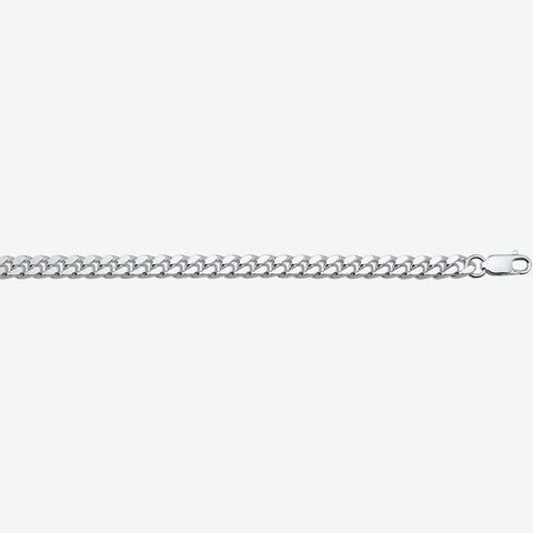 Herenarmband 5.5mm van 925 Zilver, Gourmet 6 zijdes geslepen - Lengte 22cm