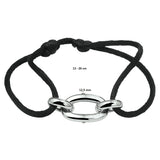 Damesarmband met Gerhodineerd Zilveren Element - Lengte 13+13cm