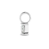Gerhodineerd Zilveren Hanger met Zirkonia - Formaat 5.5x10mm