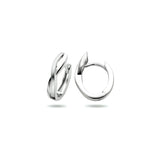 Klapoorringen van Gerhodineerd Zilver Glanzend en Mat - Formaat 4x17mm
